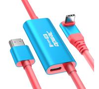 Switch 2 Dock HDMI 4K 144 Hz 48 Gbps, adaptateur USB-C 3.2 vers HDMI 2.1 à angle droit, charge PD 100 W. Idéal pour TV et voyage. Compatible avec Switch 2 (uniquement pour les versions antérieures à