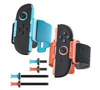 Switch 2 sangles de poignet et sangles de jambe, lot de 4 bandes réglables pour une prise en main Joy-Con confortable pour adultes et enfants - Switch 2 accessoires pour Just Dance, Fitness - Doux