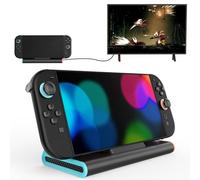Switch 2 Station d'accueil 3 en 1 portable TV compatible uniquement avec Nint-endo Switch 2 TV Dock avec sortie HDMI 4K @ 120 Hz + entrée de charge 100 W + 3 ports USB 3.0, S-witch 2 consoles Station