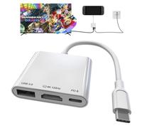Switch 2 Station d'accueil portable USB C vers HDMI avec écran 4K @ 120 Hz/charge PD 100 W/port USB 3.0, station d'accueil TV de voyage pour Nintendo Switch 2/Switch/OLED/Steam Deck/ROG Xbox Ally X