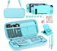 Switch Accessory Pack,17 in 1 Accessory Kit for Girls Including Switch Carrying Case,Adjustable Stand,Protective Case for Switch Console and J-Con.[K6]