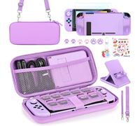 Switch Accessory Pack,17 in 1 Accessory Kit for Girls Including Switch Carrying Case,Adjustable Stand,Protective Case for Switch Console and J-Con.[K8]