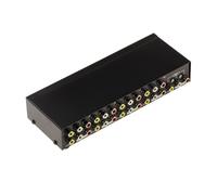 Switch AUDIO Stereo + VIDEO Composite - Aiguille - 8 Ports - Passif - RCA - Noir