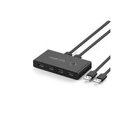 switch box hub switch 4x usb 2. 0 repartiteur usb pour deux ordinateurs noir (30767)