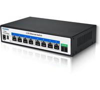 Switch Bureau 8 Ports 2.5G + 1 Port SFP+ 10G Non Géré Multi-Gigabit Plug & Play 802.3X Ideal PME/Petit Bureau