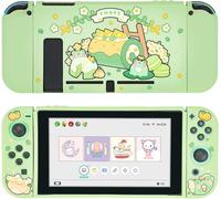 Switch Case Compatible with Switch-Slim Soft TPU Case Compatible with Switch Console and Joy-Con-Matcha Froggy