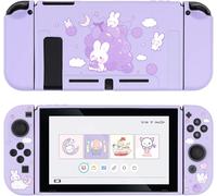 Switch Case Cover-Slim Soft TPU Cover Compatible with Switch Console and Joy Con (Grape Rabbit)