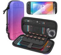 Switch Case for Nintendo 2 with Screen Protector, Travel Carrying Game Case for Nintendo Switch 2 2025, Large Portable Switch Accessories Bag (Purple Blue)