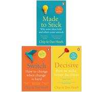 Switch Comment changer les choses lorsque le changement est difficile, Conçu pour tenir, Décisif Comment prendre de meilleures décisions par Chip Heath et Dan Heath 3 livres Collection Set