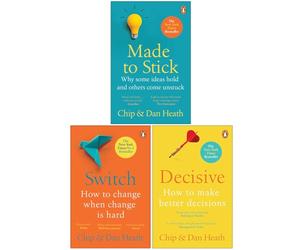 Switch Comment changer les choses lorsque le changement est difficile, Conçu pour tenir, Décisif Comment prendre de meilleures décisions par Chip Heath et Dan Heath 3 livres Collection Set