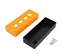 Switch Control Box 22mm Four Holes Push Button Protective Case Durable ABS Material for Industrial Equipment Field Control Yellow White Optional (Yellow)