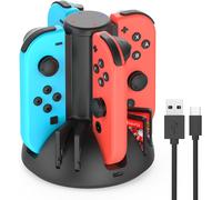 Switch Controller Charger Compatible with Nintendo Switch/Switch OLED,JoyCon Switch Charger with LED Indicator,Charging Station for Switch Controllers with 8 Game Slots