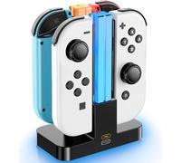 Switch Controller Charger for Nintendo Switch and OLED,Joycon Charger with LED Indication,Charging Station Holder with Type-C Charging Cable