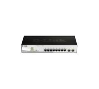 D-Link Commutateur DGS-1210-10P Géré L2 – 8 ports PoE RJ45, 2 ports SFP, Gigabit