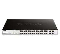 Switch réseau D-LINK DGS 1210-28MP - Commutateur - intelligent - 24 x 10/100/1000 (PoE+) + 4 x combo Gigabit - de bureau, Montable sur rack - PoE+ (370 W)