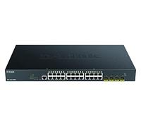 DGS 1250-28XMP - Commutateur - L3 Lite - intelligent - 24 x 10/100/1000 (PoE) + 4 x 10 Gigabit SFP+ - Montable sur rack - PoE (370 W)