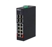 Dahua Commutateur DH-HS4412-8ET-120 – Durci, Géré, 8x Gigabit High PoE (120 W) + 4x SFP, rail DIN