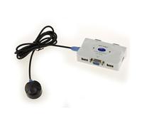 Kalea Informatique - Boîtier KVM 2 PC - VGA, clavier/souris USB, télécommande et cordons fournis