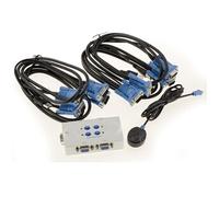 KALEA-INFORMATIQUE Boitier de partage KVM Switch pour 4 PC. Ecran VGA, Clavier et Souris USB, avec télécommande et Cordons KVM fournis