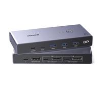 Switch DisplayPort Ugreen CM695 3x USB-A 3x USB-C 3x DisplayPort 1x Mini USB Gris