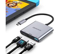 Switch Docking Station Pour Nintendo Switch, Adaptateur Usb C Vers Hdmi 4K, 3 En 1 Usb C Hub Avec Usb A 3.0 Et Charge Pd 100 W Pour Macbook Pro/Air, Ipad, Samsung Dex