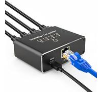 Switch Ethernet 1 à 4, Hub Ethernet RJ45 4 Port 1000Mbps, Multiprise RJ45 Network Splitter Répartiteur pour Ordinateur Commutateur Routeur Décodeur Télévision Numérique