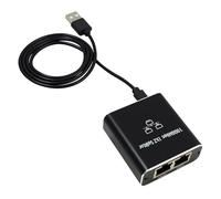 Switch Ethernet 1 vers 2 avec Câble d'alimentation de Type C, 2 Port Switch RJ45 Splitter 1000 Mbps, Convient aux Ordinateurs, Téléviseurs, Concentrateurs, Commutateurs, Routeurs, Décodeurs, etc