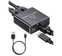 Switch Ethernet 2 Port 1000 Mbps Répartiteur de Câble Ethernet Double Sortie avec Câble USB-C pour Câbles Réseau Cat 8 7 6 pour Smart TV Routeur Modem PC Ordinateur Mac PS5 PS4