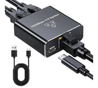 Switch Ethernet 2 Ports RJ45 1000 Mbps Commutateur LAN 2 Ports avec câble d'alimentation de Type C Commutateur Ethernet Gigabit pour Ordinateur, concentrateur, routeur, décodeur, TV numérique etc