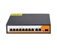 Switch Ethernet PoE RJ45 SFP 48V avec Liaison Montante 802.3af/at, Non Administrable, Plug and Play, for Caméra IP/NVR(11Port-1000Mbps-AU)