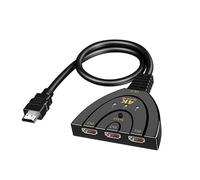 Switch HDM 4K, Multiprise HDMI Switch 3 Entrées 1 Sortie, Repartiteur HDMI avec Câble Haute Vitesse Compatible avec TV, Xbox, PS5, PS4, Blu-Ray, PC, Consoles, Projecteur