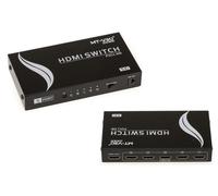 Boitier de répartition vidéo HDMI type switch 5 vers 1 pour aiguiller 5 entrées vers 1 sortie. Avec télécommande
