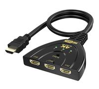 Switch HDMI 3-en-1 Résolution 4K Ultra HD avec Bouton de Sélection MAXEXCELL Noir