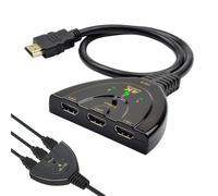 Switch HDMI 3 en 1 Un Seul Port est Actif,4K à 30Hz HDMI Splitter,Répartiteur HDMI Automatique/Manuel,3 Ports HDMI Hub Prend en Charge Full HD 4K 1080P,Compatible TV Stick HDTV PS4/PS5 Xbox One