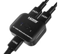 Switch HDMI 4K 60Hz Répartiteur Commutateur 2 Entrées 1 Sortie, Splitter HDMI 2.0 Bi-Direction, Compatible avec PS5 PS4 Xbox Lecteur Blu-Ray PC
