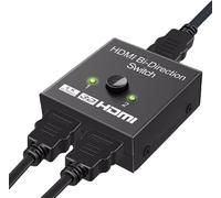 Switch HDMI 4K@60Hz,Sdoppiatore HDMI Switch Bidirezionale,Bidirectionnel Commutateur HDMI 2 in 1 Out o 1 in 2 Out,Support 4K 3D 1080P HDCP 2.2 HDR avec Blu-Ray Lecteur DVD PC TV Box