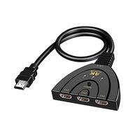 Switch HDMI 4K SZJUNXIAO Splitter hdmi 3 en 1 Out HDmi Switch Prend en Charge 4K Full HD 3D HDMI Splitter avec câble pour HDTV/Xbox/PS3/Fire Stick/BLU-Ray