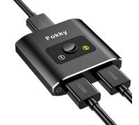 Switch HDMI 4K60Hz, Switch HDMI Fokky Aluminum Splitter HDMI Bi-Direction Commutateur HDMI 1 in 2 Out ou 2 in 1 Out, Support HD 3D 1080P HDR PS5/4 Xbox Blu Ray - Non Câble HDMI