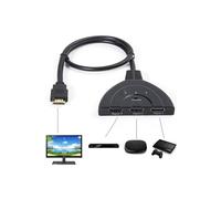 Switch HDMI de la marque avec 3 ports Full HD 1080p - 2,5 Gbps - HD-DVD - SKY-STB - PS3 -Xbox360 - Blu-Ray - Noir