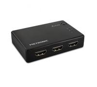 Switch HDMI - METRONIC - 3 ports - Connecte 3 équipements HDMI - Alimentation USB - Haute résolution
