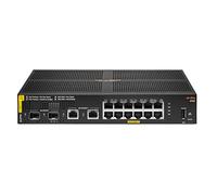 HPE Aruba Networking 6100 12G Class4 PoE 2G/2SFP+ 139W Géré L3 Gigabit Ethernet (10/100/1000) Connexion Ethernet, supportant l'alimentation via ce port (PoE) 1U Noir