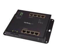 StarTech.com Switch Gigabit Ethernet géré à 8 ports PoE+ avec 2 connexions SFP - Fixation murale et accès en façade (IES101GP2SFW) - Commutateur - Géré - 8 x 10/100/1000 (PoE+) + 2 x SFP -...