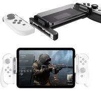 Switch Joycon Support de jeu pour appareils mobiles compatible avec iPhone/ipad/tablettes, kit de support de manette de jeu (prise en charge de 12 à 25 cm, blanc)