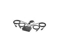 StarTech Commutateur KVM 2 ports C2-D46-UC2-CBL USB-C/DisplayPort 4K60Hz câbles intégrés