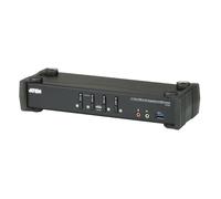 ATEN Commutateur KVM CS1924 – 4 ports DisplayPort 4K, USB 3.0, audio