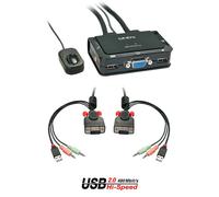 Lindy Switch KVM VGA USB Audio 2 Ports, Compact