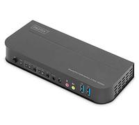 Switch Kvm Digitus, 2 Porte, 4k60hz, 2 Ingressi Dp, 1 Uscita Dp/hdmi