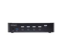 StarTech.com Switch KVM DisplayPort 4 Ports - 8K 60H/4K 144Hz, Écran Unique, DisplayPort 1.4, 2 Ports USB 3.0, 4x USB 2.0 HID, Commutateur KVM, Commutation par Bouton-Poussoir, Conforme TAA - Indépendant de l'OS
