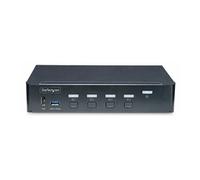 StarTech.com Switch KVM DisplayPort 4 Ports, Moniteur Unique 4K, 6x USB - Commutateur écran-clavier-souris/audio/USB - 4 x KVM / audio / USB - 1 utilisateur local - de bureau - Conformité TAA