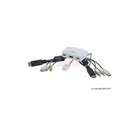 Switch KVM DisplayPort/USB/audio 2 ports cables intégrés